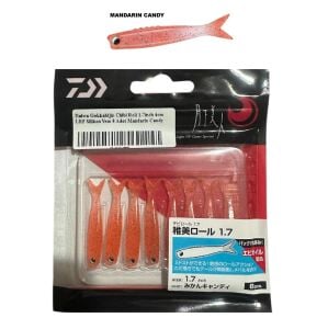 Daiwa Gekkabijin Chibi Roll 1.7inch 4cm LRF Silikon Yem 8 Adet Mandarin Candy