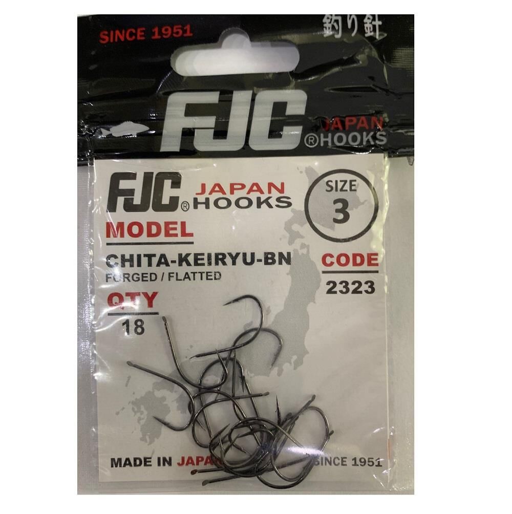 FJC 2323 No:3 Chita Keiryu Black Nikel Olta İğnesi 18 Adet