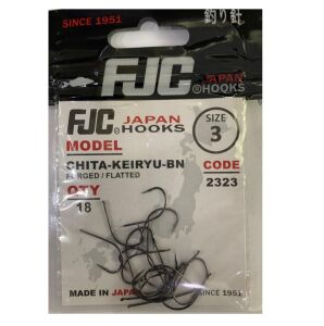 FJC 2323 No:3 Chita Keiryu Black Nikel Olta İğnesi 18 Adet