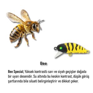 Hanfish Bıdık 35mm 3.1gr Maket Balık X132 Bee Special (Arı)