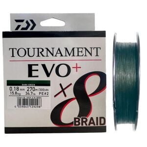 Daiwa Tournament EVO+ 270m 0.18mm 8X Dark Green İp Misina