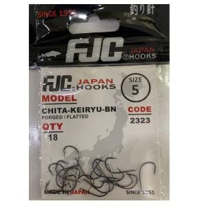 FJC 2323 No:5 Chita Keiryu Black Nikel Olta İğnesi 18 Adet