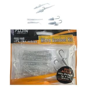 Fujin Micro Sandeel Kit LRF Silikon 12 Parça Grey