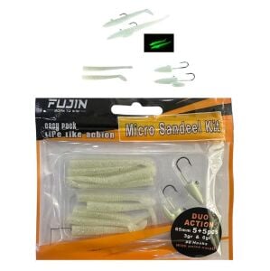 Fujin Micro Sandeel Kit LRF Silikon 12 Parça Glow