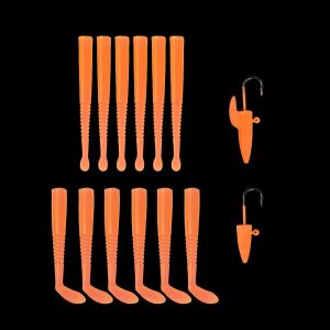 Fujin Micro Sandeel Kit LRF Silikon 12 Parça Fluorescent Orange