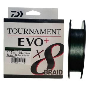 Daiwa Tournament EVO+ 135m 0.16mm 8X Dark Green İp Misina