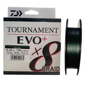 Daiwa Tournament EVO+ 135m 0.16mm 8X Dark Green İp Misina