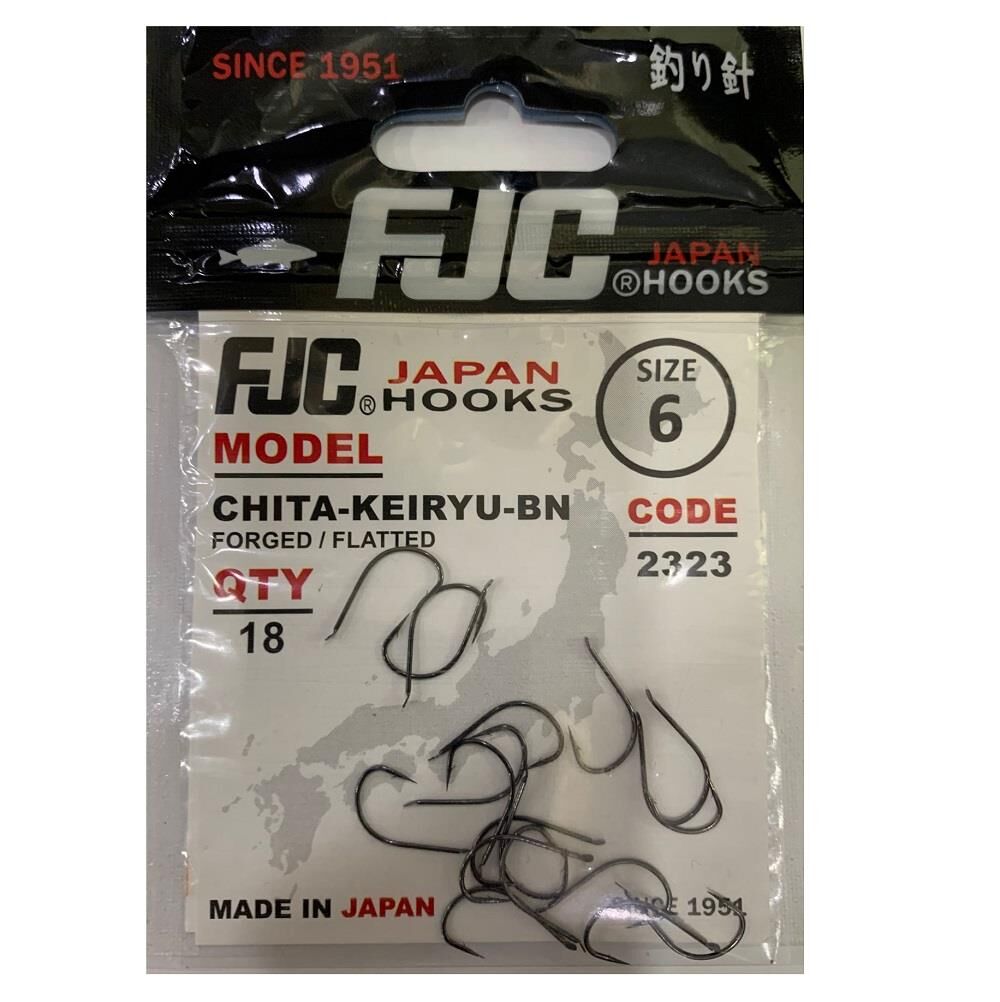 FJC 2323 No:6 Chita Keiryu Black Nikel Olta İğnesi 18 Adet