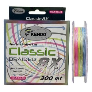 Kendo Classic 8X 300mt 0.20mm 12kg Örgü İp Misina Multi Color