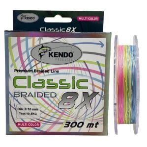 Kendo Classic 8X 300mt 0.18mm 10.5kg Örgü İp Misina Multi Color