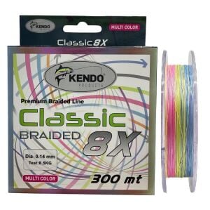 Kendo Classic 8X 300mt 0.14mm 8.5kg Örgü İp Misina Multi Color