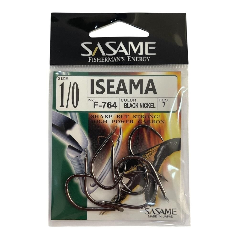 Sasame F-764 No:1/0 İseama Black Nikel Olta İğnesi 7 Adet