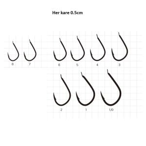 Sasame F-764 No:1/0 İseama Black Nikel Olta İğnesi 7 Adet