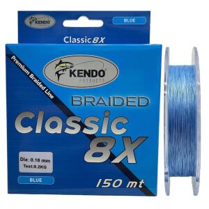 Kendo Classic 8X 150mt 0.16mm 9.2kg Örgü İp Misina Blue