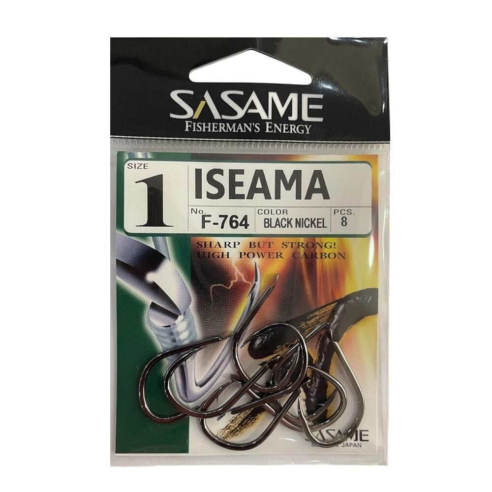 Sasame F-764 No:1 İseama Black Nikel Olta İğnesi 8 Adet