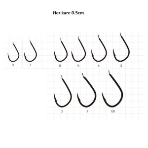 Sasame F-764 No:1 İseama Black Nikel Olta İğnesi 8 Adet