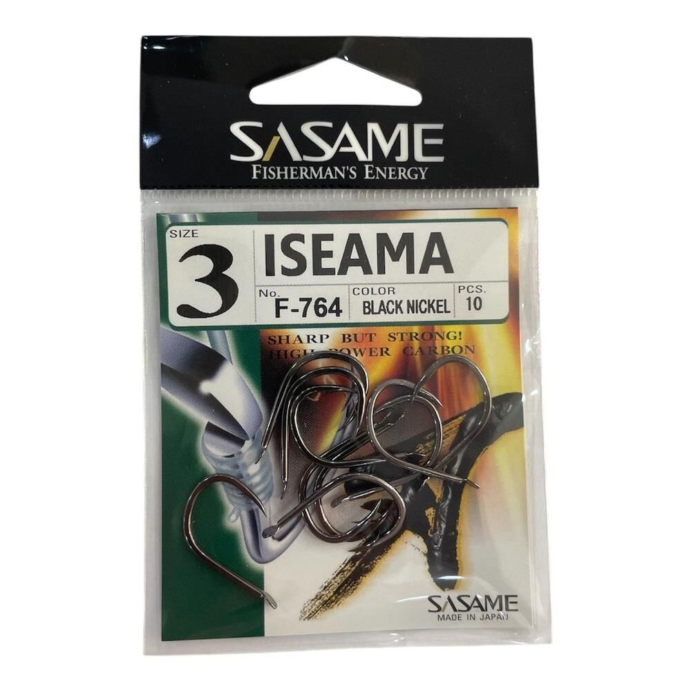 Sasame F-764 No:3 İseama Black Nikel Olta İğnesi 10 Adet