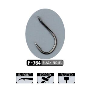 Sasame F-764 No:3 İseama Black Nikel Olta İğnesi 10 Adet