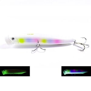 Fujin Salt Popper 12cm 30gr Su Üstü Maket Balık 018 Pearl Rainbow Glow