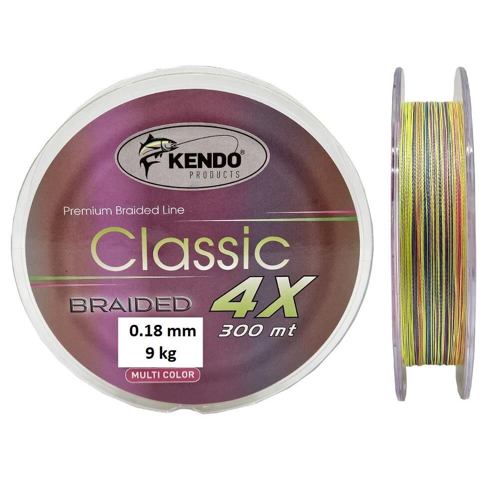 Kendo Classic 4X 0.18mm 300m Multicolor Örgü İp Misina