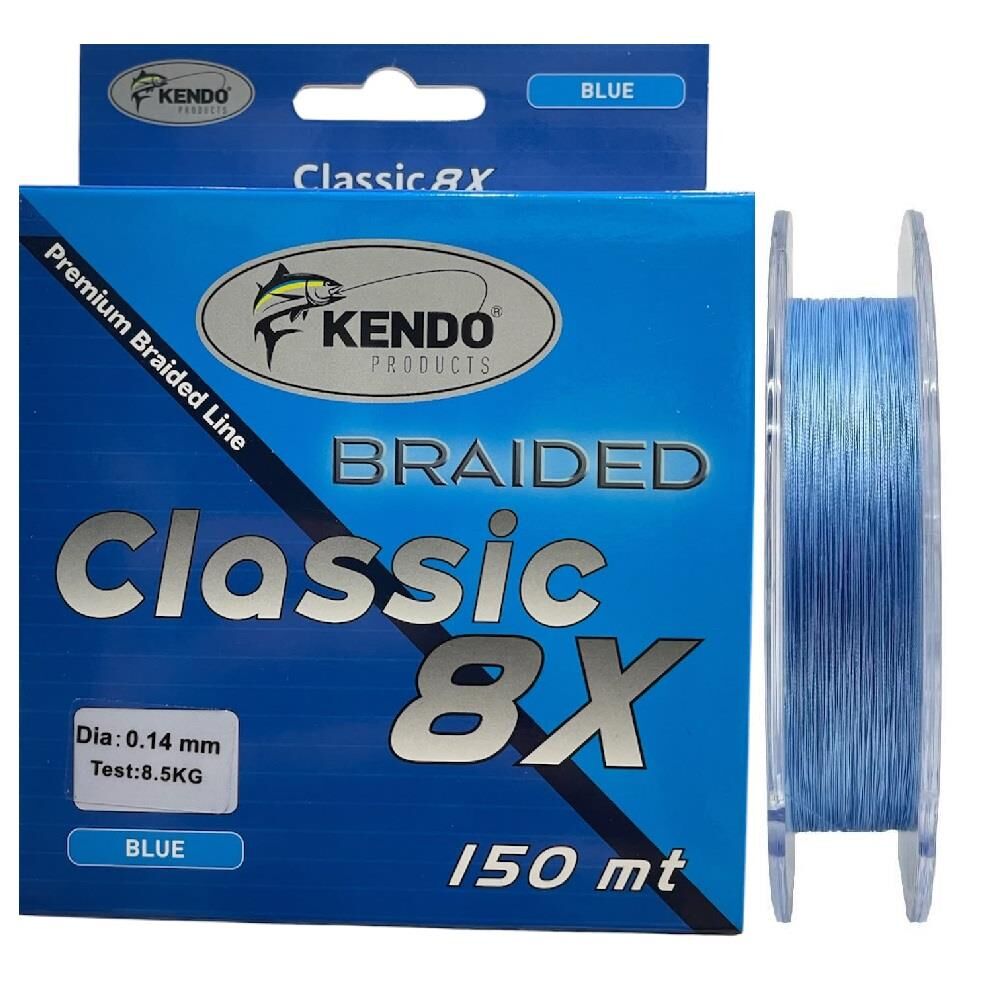 Kendo Classic 8X 150mt 0.14mm 8.5kg Örgü İp Misina Blue