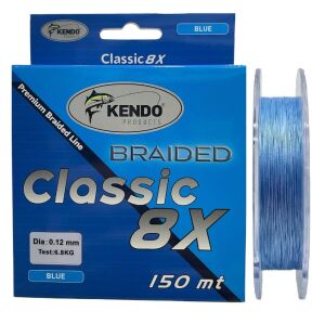 Kendo Classic 8X 150mt 0.12mm 6.8kg Örgü İp Misina Blue