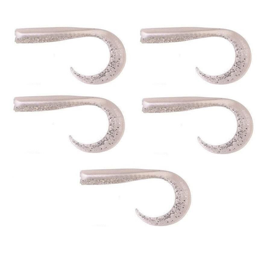 Savage Gear LB Sandeel Curltail 10cm 5gr Silikon Yem 5 Adet Pearl Silver