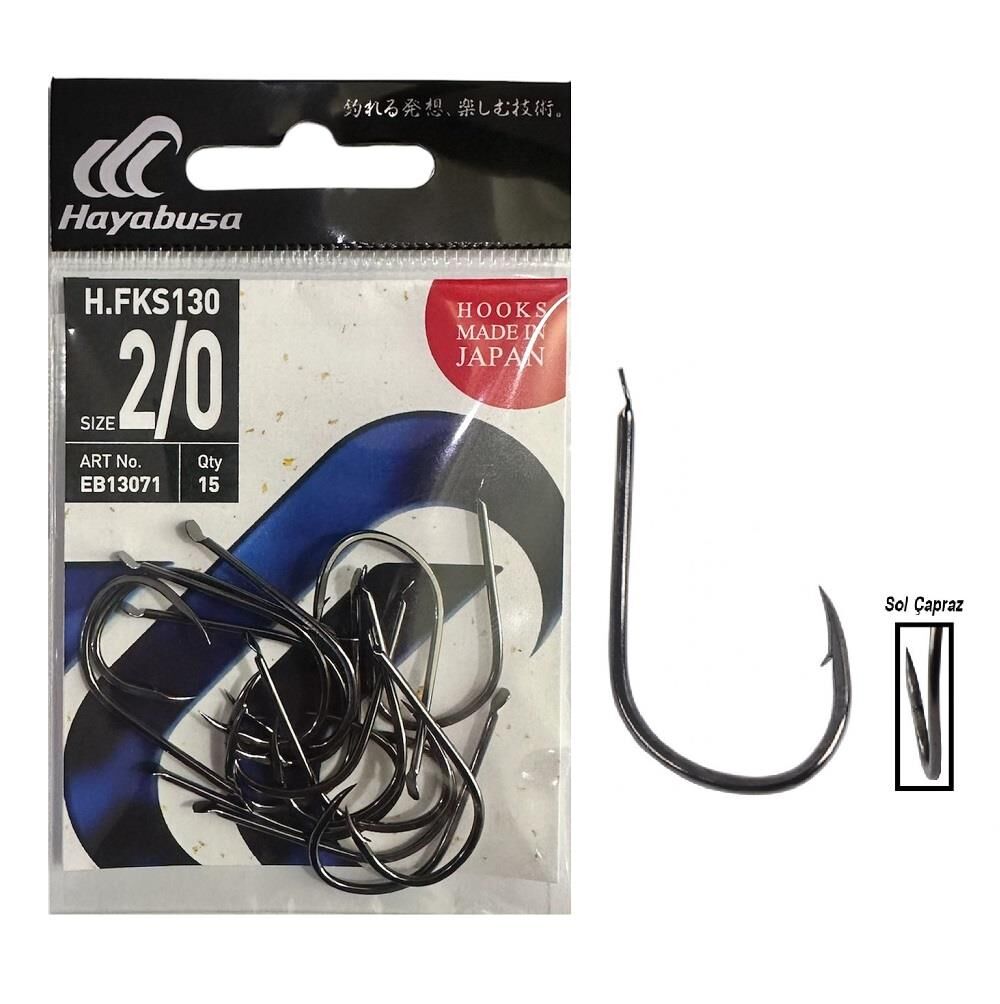 Hayabusa HFKS 130 No:2/0 Black Nikel İğne 15 Adet