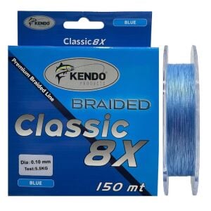 Kendo Classic 8X 150mt 0.10mm 5.5kg Örgü İp Misina Blue
