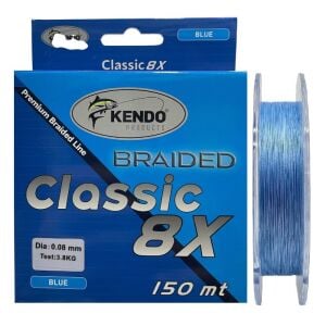 Kendo Classic 8X 150mt 0.08mm 3.2kg Örgü İp Misina Blue