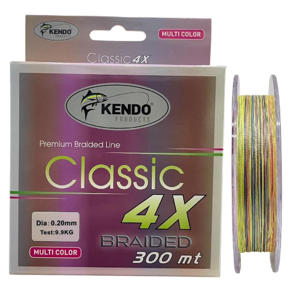 Kendo Classic 4X 300mt 0.20mm 9.9kg Örgü İp Misina Multi Color