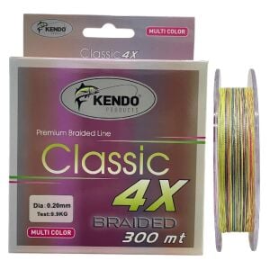 Kendo Classic 4X 300mt 0.20mm 9.9kg Örgü İp Misina Multi Color