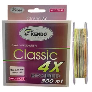 Kendo Classic 4X 300mt 0.16mm 7.3kg Örgü İp Misina Multi Color