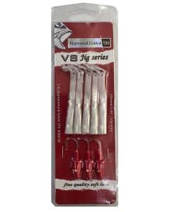 NaniwaOsakaShi V8 Jig Series 10cm 10gr Silikon Yem (3+5) Red Head