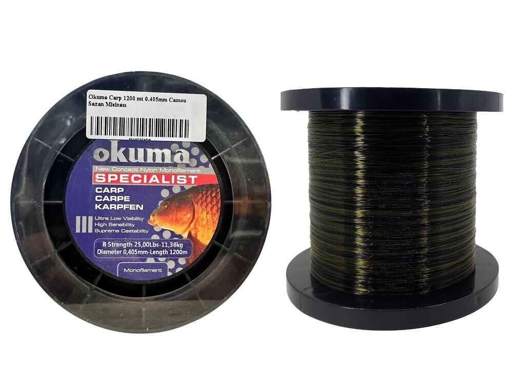 Okuma Carp 1200 mt 0.405mm Camou Sazan Misinası