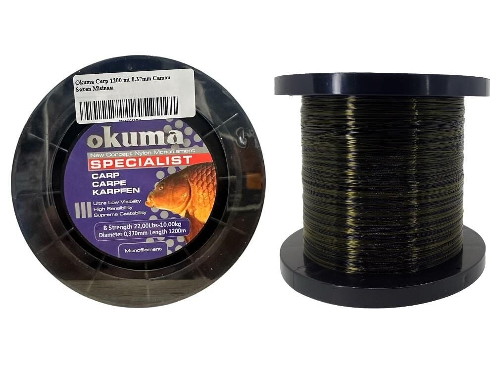 Okuma Carp 1200 mt 0.37mm Camou Sazan Misinası