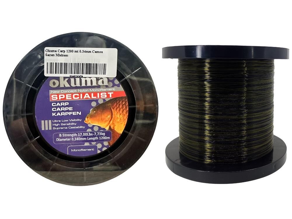 Okuma Carp 1200 mt 0.34mm Camou Sazan Misinası