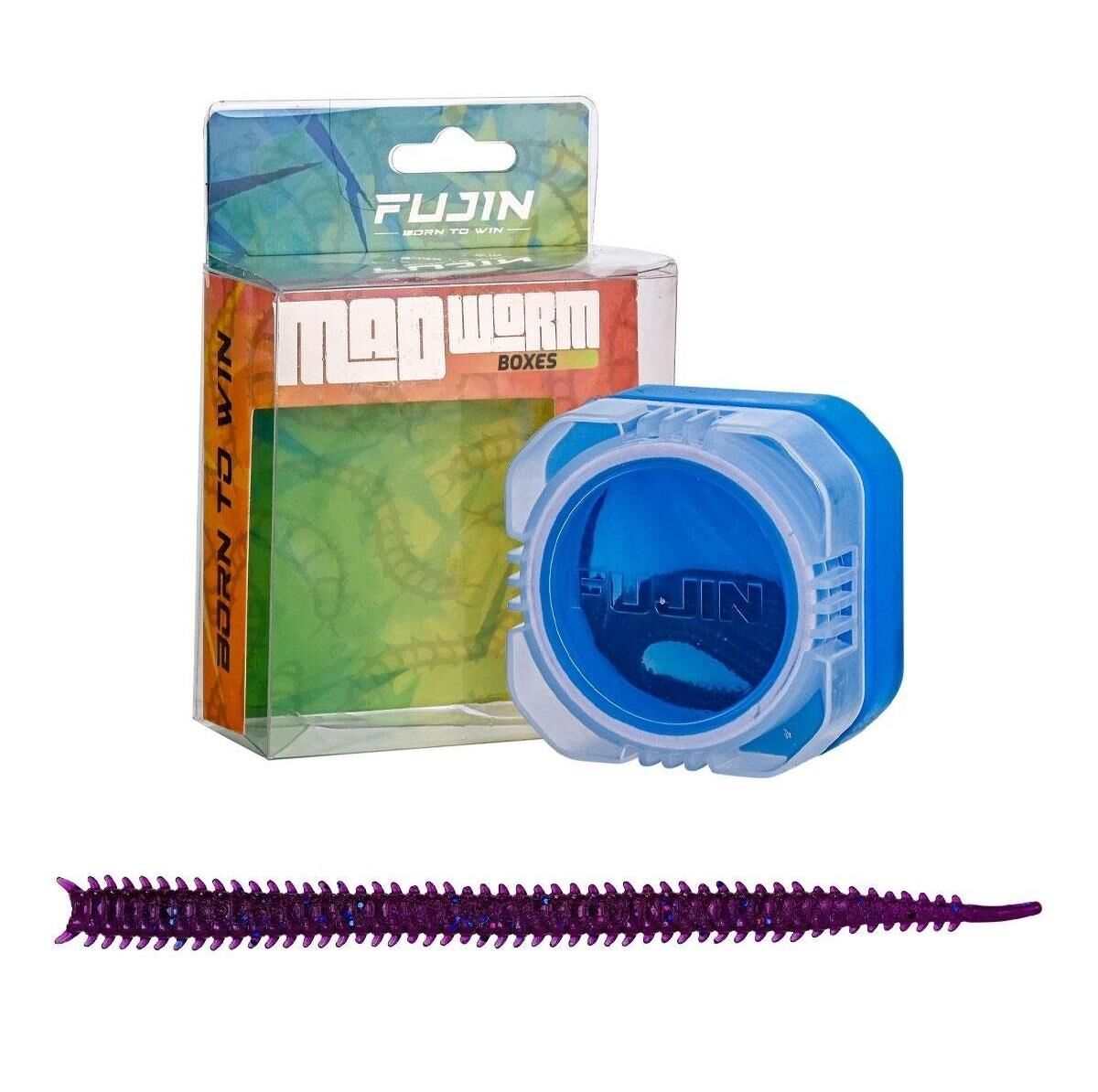 Fujin Mad Worm 9cm LRF Silikonu 10 Adet Purple Glow