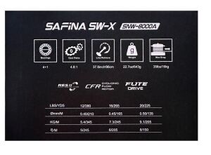 Okuma Safina SW-X SNW-8000A 4+1BB Olta Makinesi