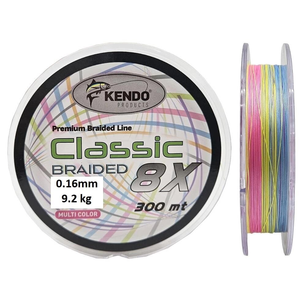 Kendo Classic 8X 0.16mm 300m Multicolor Örgü İp Misina