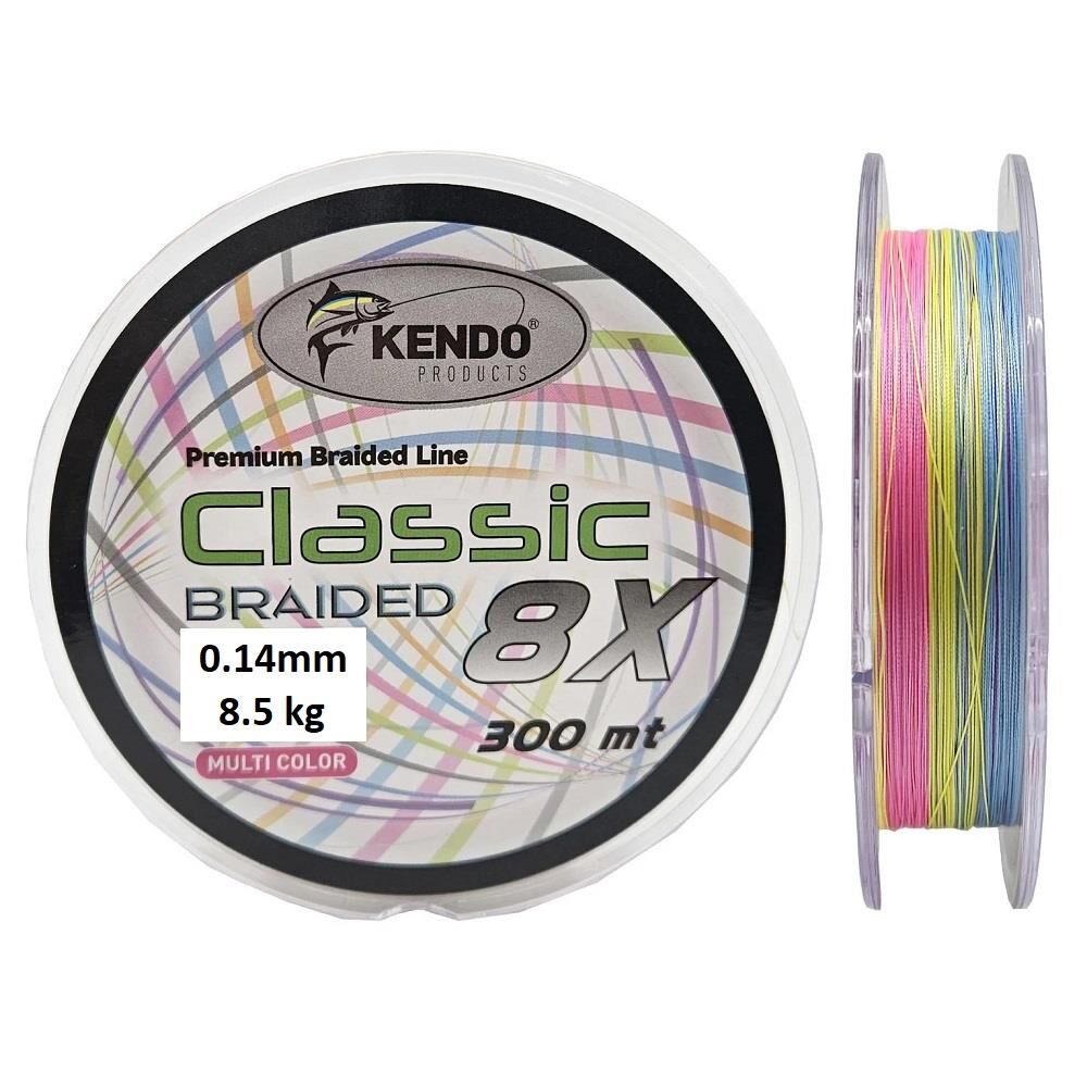 Kendo Classic 8X 0.14mm 300m Multicolor Örgü İp Misina