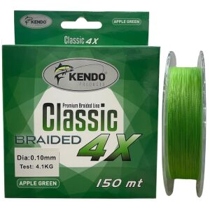 Kendo Classic 4X 150mt 0.10mm 4.1kg Örgü İp Misina Apple Green