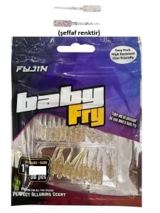 Fujin Baby Fry 2.7cm LRF Silikonu 30 Adet Rainbow Glitter