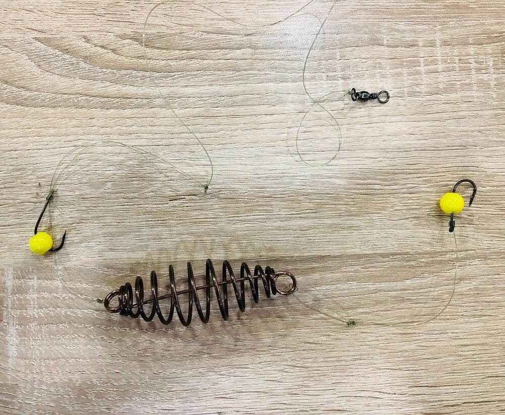 2 İğneli Boncuklu Yaylı El Yapımı Sazan Takımı