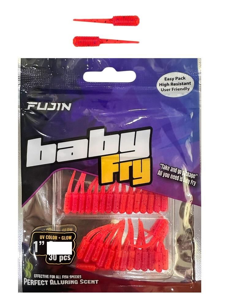 Fujin Baby Fry 2.7cm LRF Silikonu 30 Adet Pink Orange