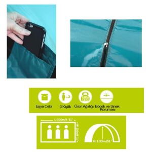 Pavillo 68085 Cooldome 3 Kişilik Kamp Çadırı (210*210*130cm)