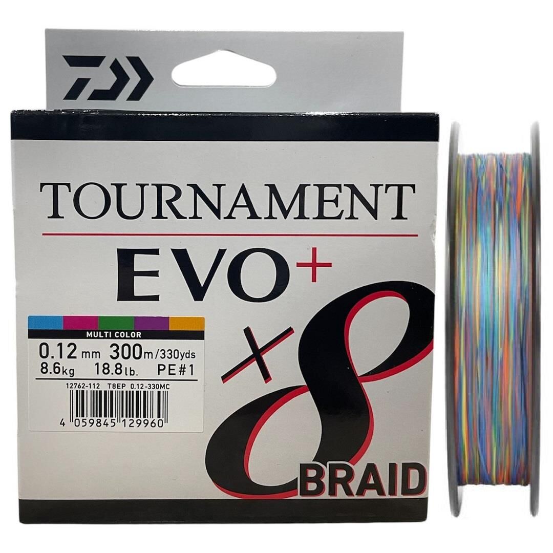 Daiwa Tournament EVO+ 300m 0.12mm 8X Multi Color İp Misina