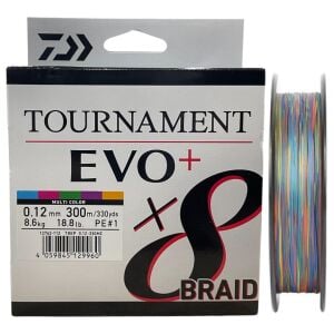 Daiwa Tournament EVO+ 300m 0.12mm 8X Multi Color İp Misina