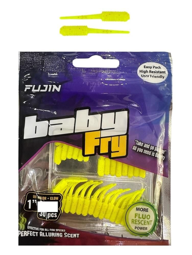 Fujin Baby Fry 2.7cm LRF Silikonu 30 Adet Fluo Green