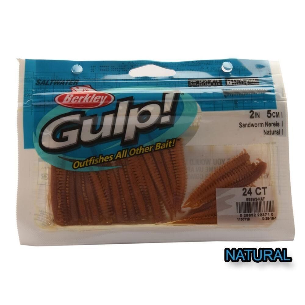 Berkley Gulp Saltwater Sandworm Sahte Kurt 5cm Natural (24 adet)